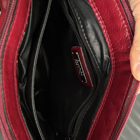 Red leather Simard handbag - Picture 5 of 6